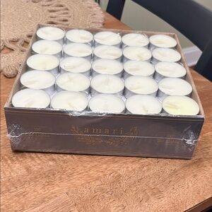 Amari White Tealight Candles